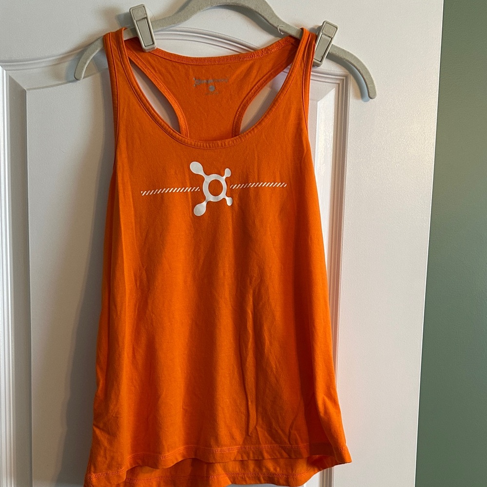 Orangetheory Orange Racerback Tank with White Logo